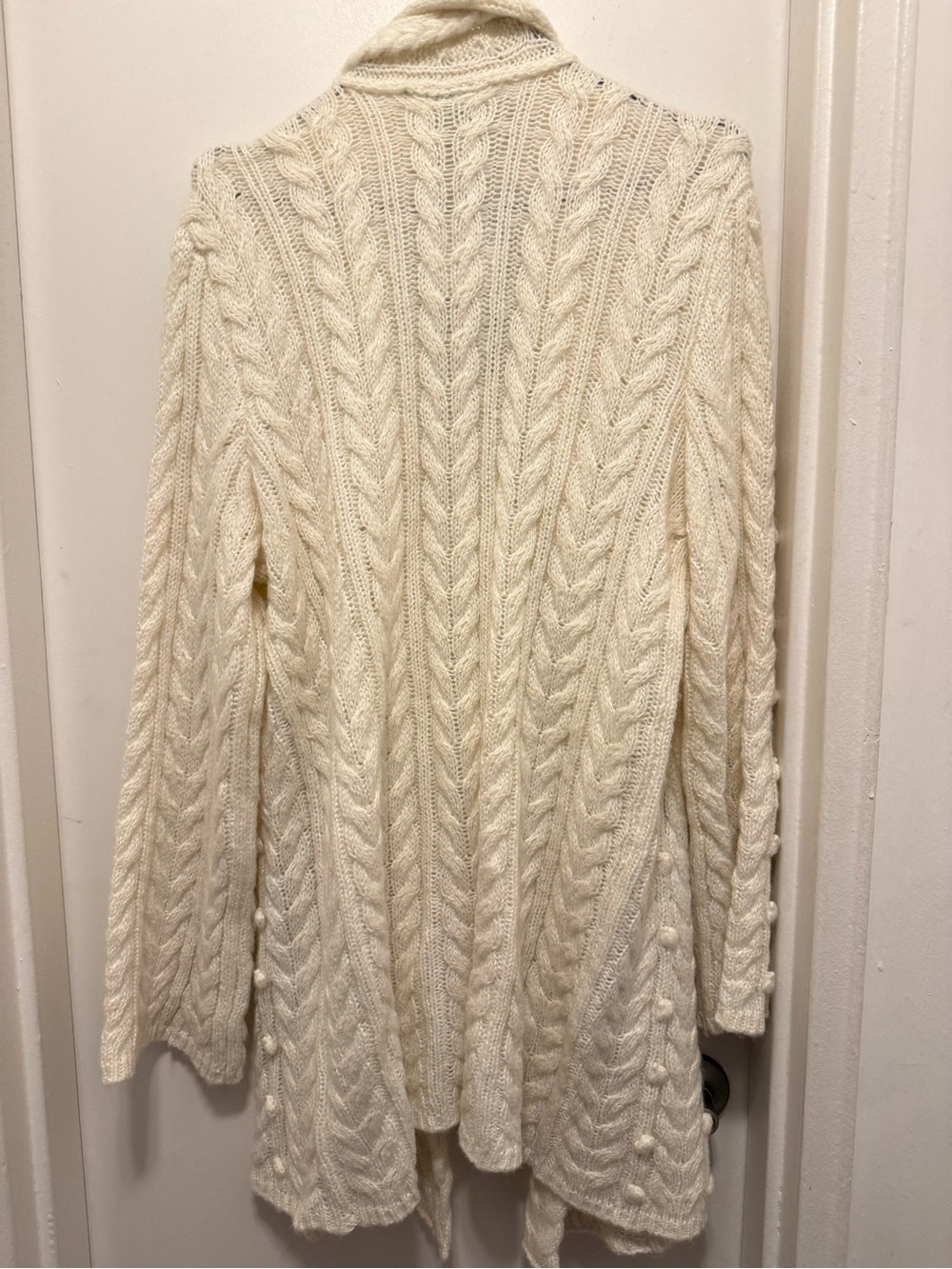 FARM Rio Cream Cable-Knit Open Cardigan - Picture 4 of 4